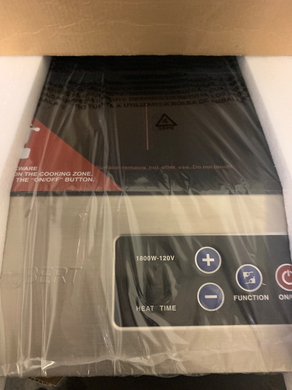 Photo 1 of ChangBERT 1800W Commercial Grade Induction Cooktop, NSF Certified Portable Large 8" Heating Coil, 12" Heat Resistant Cooking Surface Premium Stainless Steel Pro Chef Professional Burner Hot Plate