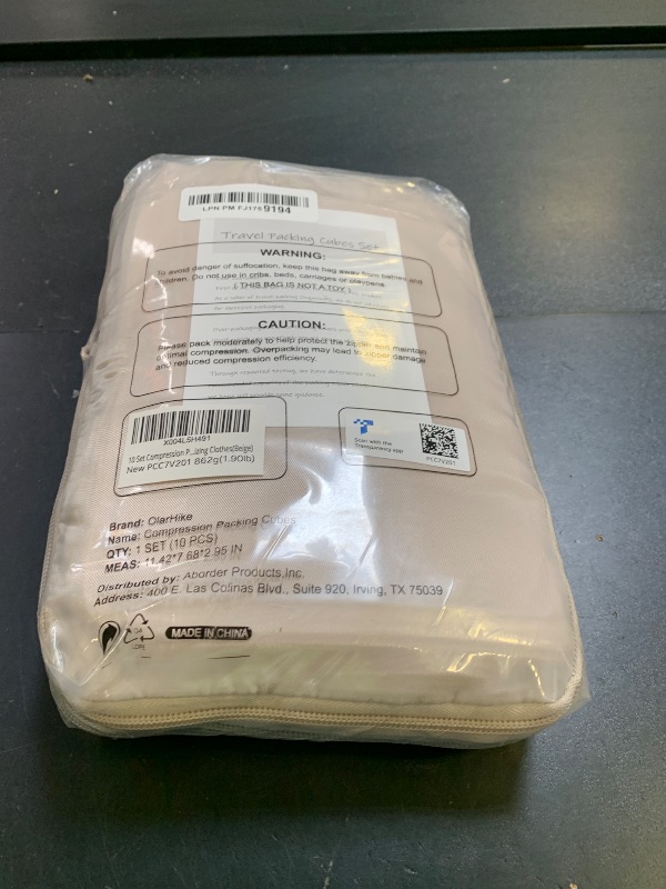 Photo 1 of 10 Set Compression Packing Cubes for Travel Gifts Women Mom,OlarHike Luggage Clothes Organizer for Travelers,Airplane/Cruise/Car/Train Travel Essentials,Compressible Expandable Saver Space Bags(Beige)