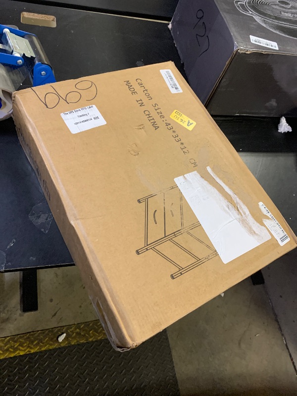 Photo 1 of **DAMAGED** Fixwal Night Stand with Charging Station, LED Nightstand with U-S-B Ports and Outlets, 2 Fabric Storage Drawers with PU Finish, Small Bedside Table, Black