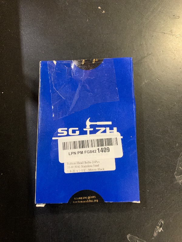 Photo 1 of 1/4-20 x 1-1/2" Button Head Socket Cap Bolts Screws, 20Pcs 304 Stainless Steel 18-8, Allen Hex Drive, Black Oxide by SG TZH(with Hex Spanner)