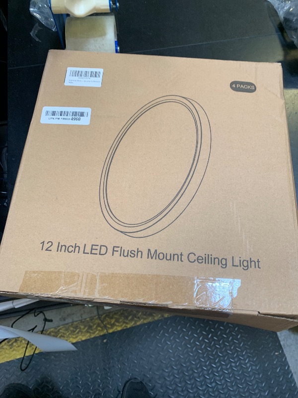 Photo 1 of Brightever 4Pack LED Flush Mount Ceiling Light Fixture, 12 Inch 24W, Super Slim 0.67 Inch, 3200LM, Dimmable & 2700K-6500K 5 Color Selectable LED Ceiling Lights for Bedroom