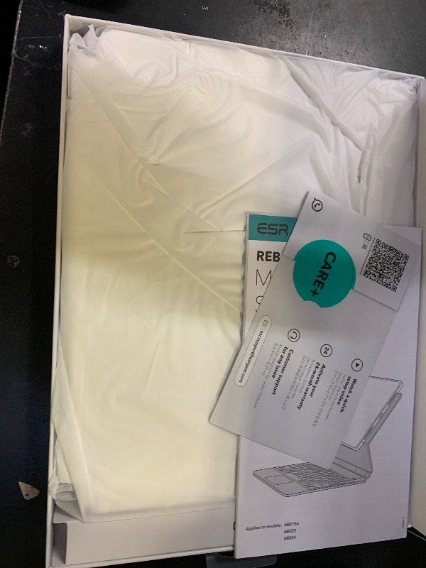 Photo 1 of ESR iPad Pro 13 Inch Case with Keyboard (M5/M4, 2025/2024), iPad Pro 13 Keyboard Case with Easy-Set Magnetic Stand, Portrait/Raised Modes for iPad Pro 13, Removable, Rebound 360 Series,White