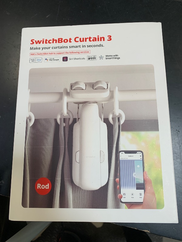 Photo 1 of SwitchBot 2025 Automatic Curtain Opener 3 Rod-Bluetooth Remote Control, WiFi&Smartphone Control, Upgraded High-Performance, Add Hub to Work with Alexa, Google Home, HomeKit