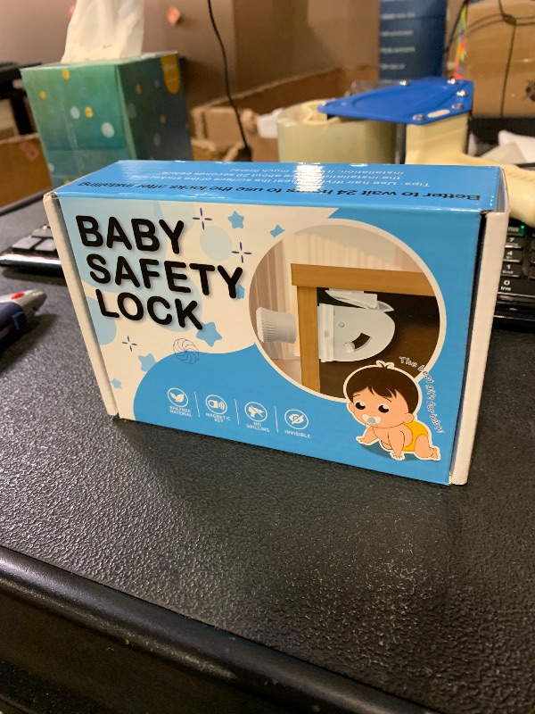 Photo 1 of 10 Pack Magnetic Cabinet Locks for Child Safety, Drawer Locks Baby Proofing, Magnetic Door Safety Locks for Cabinets and Drawers, Easy Installation No Tools Required (10 Pack and 2 Keys)