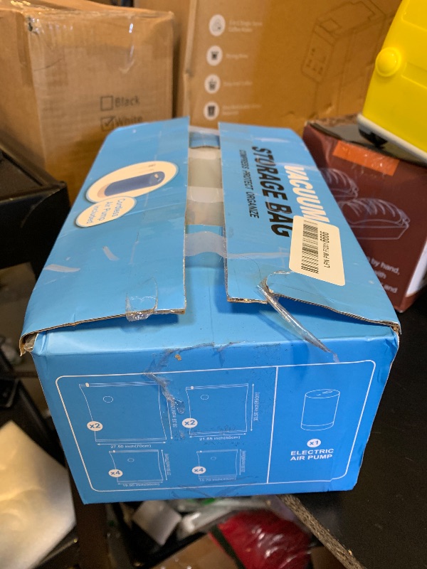 Photo 1 of 12 Pack Travel Vacuum Storage Bags with Rechargeable Wireless Electric Pump for Luggage, Suitcase, Carry-on Size Vacuum Seal Compression Space Saver Bags for Clothes and Clothing Travel