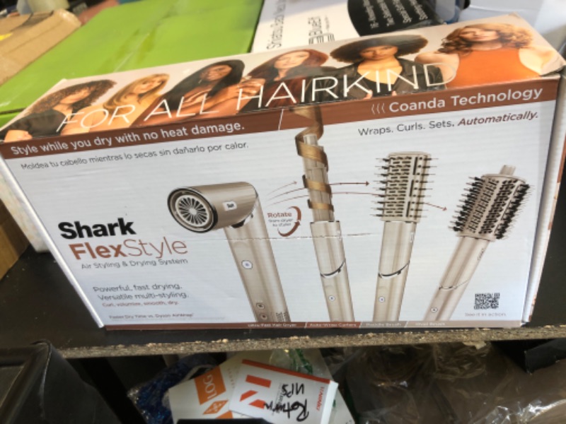 Photo 1 of Shark HD430 FlexStyle Air Styling & Drying System, Powerful Hair Dryer Brush & Multi-Styler with Auto-Wrap Curlers, Paddle Brush, Oval Brush, Concentrator Attachment, Stone