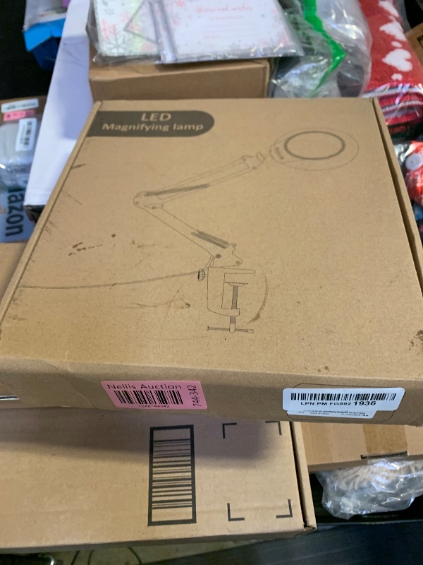 Photo 1 of Coyeth 10X Magnifying Glass with Light and Clamp, Real Glass Stand Lighted Magnifier, 5 Color Modes Stepless Dimmable LED Desk Lamp Hands Free for Crafts Hobby Reading Painting Sewing Close Work