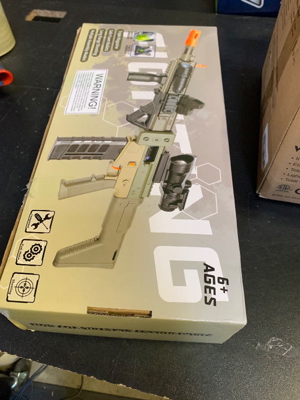 Photo 1 of Realistic Sniper Rifle Toy Guns for Nerf Guns Bullets, Electric Foam Blaster Toy Set with Scope, 120 Soft Darts and 3 Magazines, Kids Semi Automatic Machine Toy Gun for Boys 8-12 Old