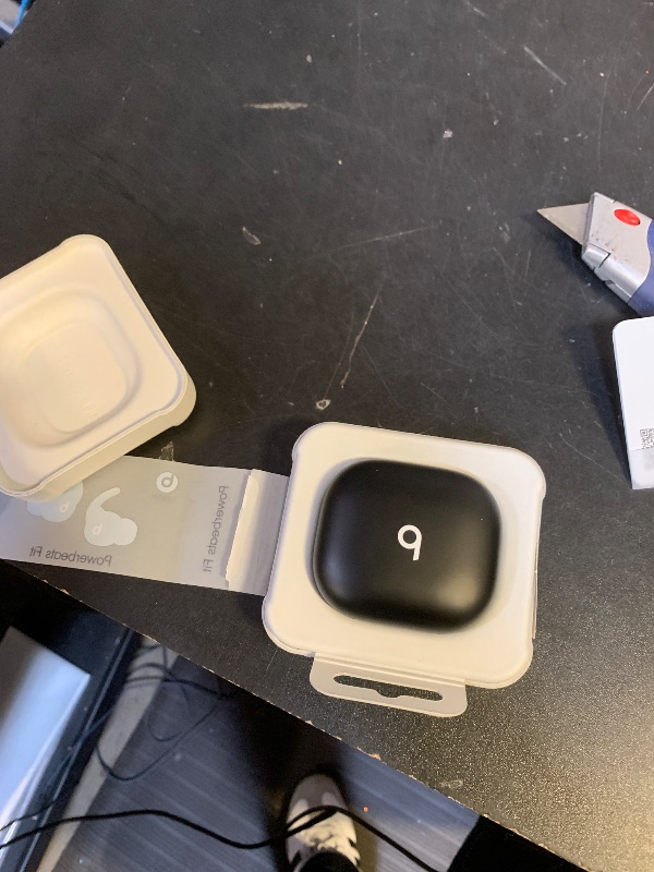 Photo 1 of Beats Powerbeats Fit - Wireless Noise Cancelling Workout Earbuds with Secure-Fit Wingtips, Up to 30-Hour Battery Life, Sweat & Water Resistant, Apple & Android Compatible - Jet Black