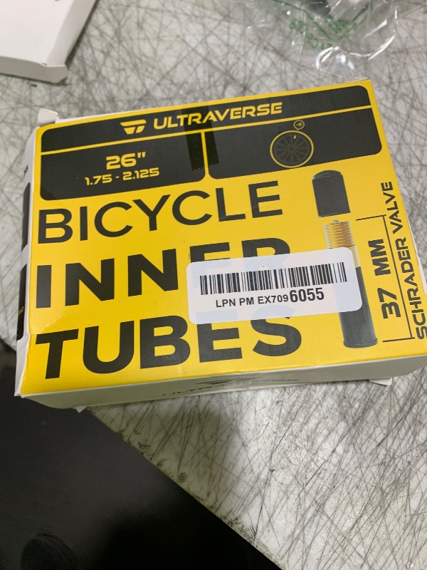 Photo 1 of Ultraverse Bike Inner Tube for 26 X 1.75/1.95/2.10/2.125 inch Bicycle Tire with Schrader Valve – Rubber Tubes for Mountain and Trail, Cruisers, MTB, Gravel, Enduro, Downhill, City Bikes - 2 Pack