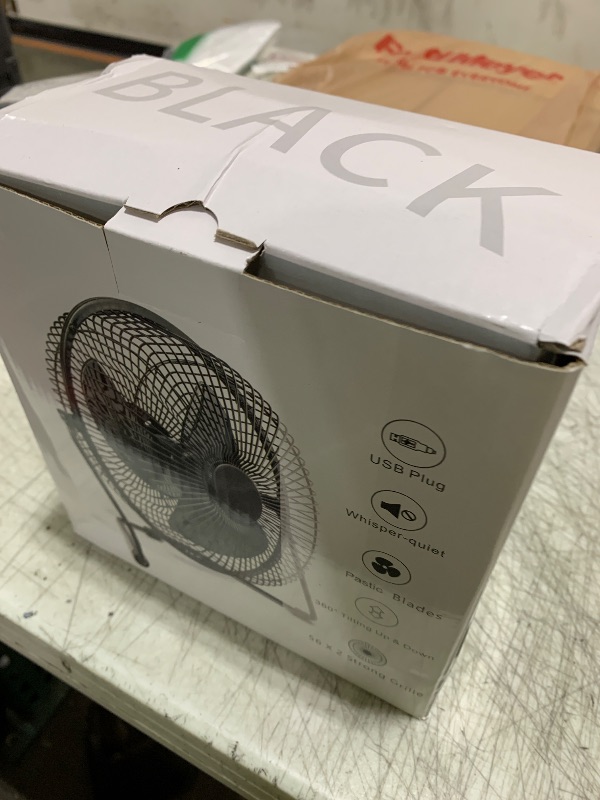 Photo 1 of Fanspex 6 Inch Small USB Desk Fan, 36 dB Quiet Desktop Fans for Home Office Bedroom, Metal Construction with 360° Adjust Tilt, 1800 RPM Fan Speed
