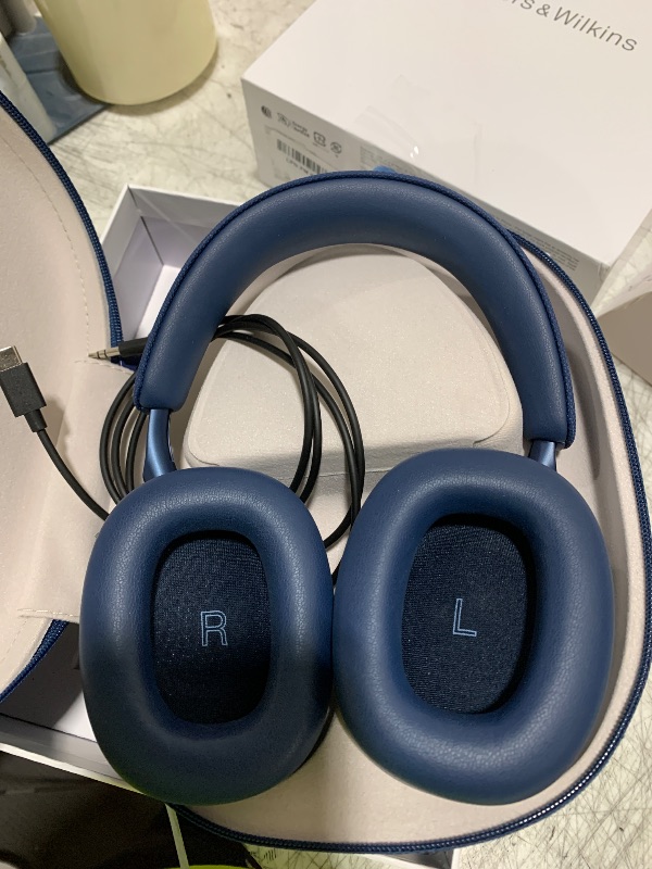Photo 1 of Bowers & Wilkins Px7 S2e Over-Ear Headphones - Enhanced Noise Cancellation & Transparency Mode, Crystal-Clear Calls, Bluetooth, 30-Hour Playback, Ocean Blue