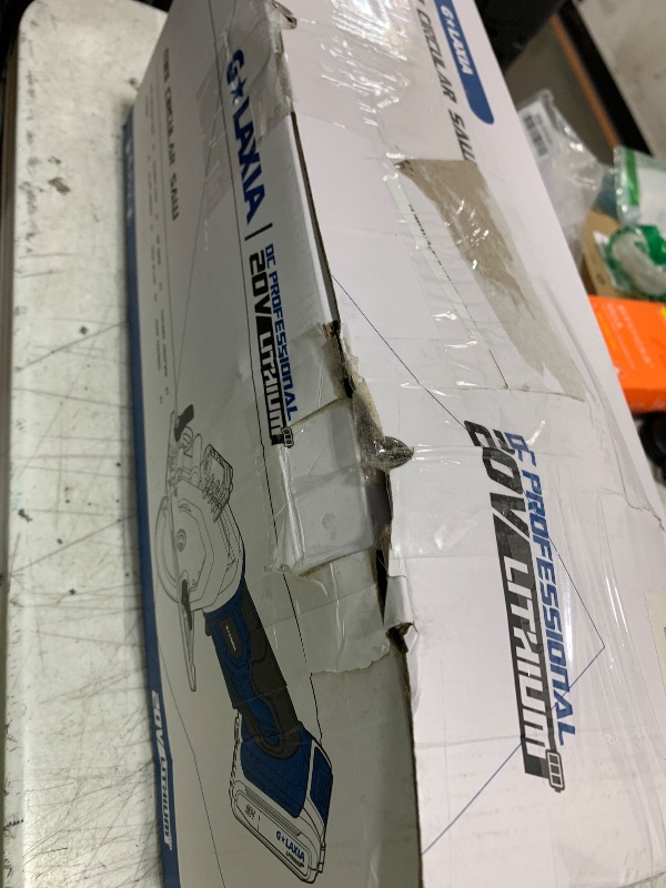 Photo 1 of G LAXIA Mini Circular Saw, 4-1/2"" 3400RPM Cordless Circular Saw with Laser Guide, Rip Guide, Compact Hand Saw with 2Pcs blades?24T+60T), Max Cutting Depth 1-11/16""(90°), 1-1/8""(45°), Blue