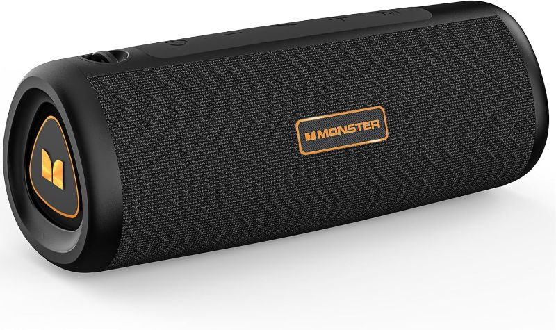 Photo 1 of Monster S230 Portable Bluetooth Speaker, Wireless Speaker with 30W Loud Stereo Sound, Wireless Stereo Pairing, 24H Playtime, Bluetooth 6.0 Supports TF Card, AUX for Outdoor/Home/Party