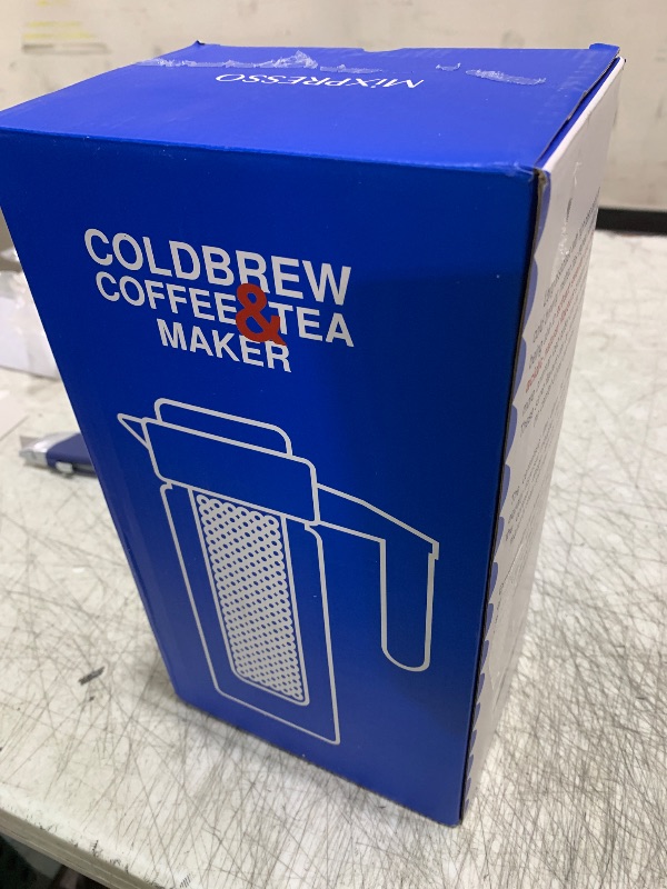 Photo 1 of Mixpresso Cold Brew Maker For Iced Coffee and Iced Tea, Cold Coffee Maker Glass Pitcher, Tea Infuser For Loose Leaf Tea, 44oz Large Ice Tea Brewer with Easy to Clean Reusable Mesh Filter.
