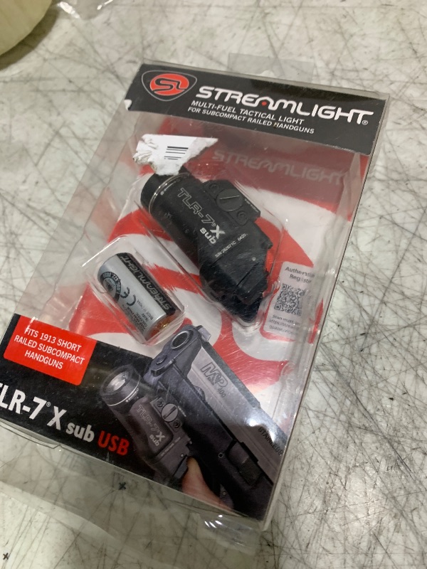 Photo 1 of Streamlight 69407 TLR-7 X sub 500-Lumen 5000-Candela Weapon Light Designed Exclusively and Solely for 1913 Short, Includes Mounting Kit, Key, and Multi-Tool, Black