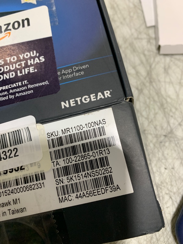 Photo 1 of NETGEAR Nighthawk M1 4G LTE WiFi Mobile Hotspot (MR1100-100NAS) – Up to 1Gbps Speed, Works Best with AT&T and T-Mobile, Connects Up to 20 Devices, Secure Wireless Network Anywhere
