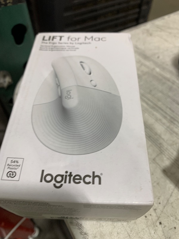 Photo 1 of Logitech Lift for Mac Wireless Vertical Ergonomic Mouse, Bluetooth, Quiet Clicks, Silent Smartwheel, 4 Customizable Buttons, for macOS/iPadOS/MacBook Pro/Macbook Air/iMac/iPad - Off White