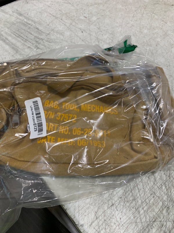 Photo 1 of Rothco G.I. Type Zipper Pocket Mechanics Tool Bag With Stencil, Coyote Brown