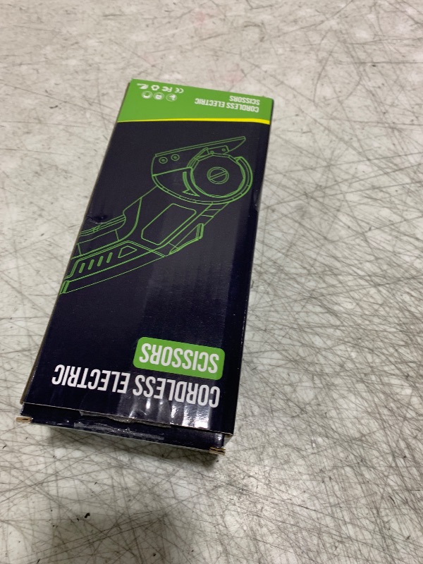 Photo 1 of Cordless Electric Scissors: 4V Rechargeable Rotary Cardboard Cutter, 3000mAh Battery, with LED Light, 2 Blades, Box Cutter for Fabric Carpet Carton Plastic Leather Cloth