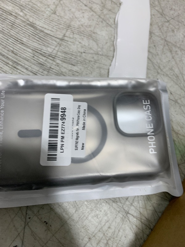 Photo 1 of SUPFINE Magnetic for iPhone 16 Pro Max Case (Compatible with MagSafe) (Military Grade Drop Protection) Slim Translucent Matte Shockproof with Anti-Fingerprint Phone Case, Gray