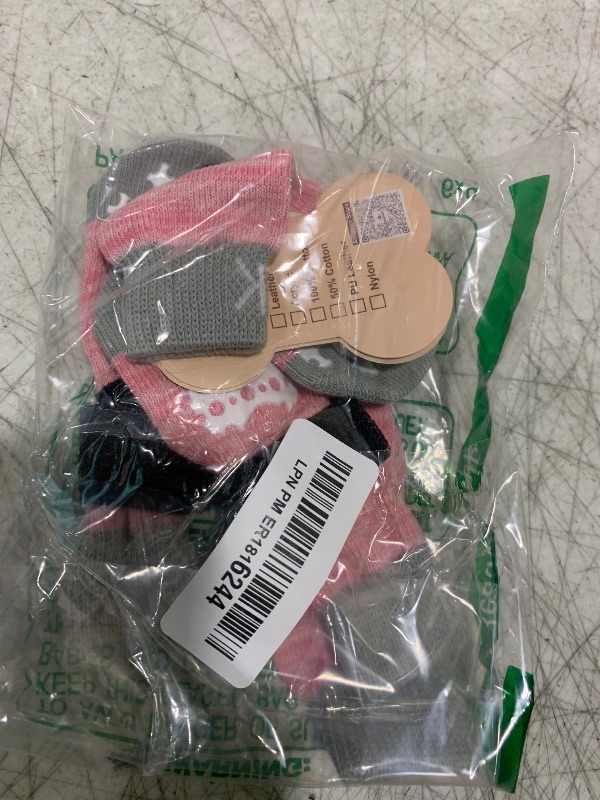 Photo 1 of PUPTECK Anti-Slip Dog Socks with Double Sides Grips for Small Medium Large Dogs Hardwood Floors Prevents Licking, Dog Shoes for Hot Pavement Traction Control Paw Protector for Senior Dogs, Pink S