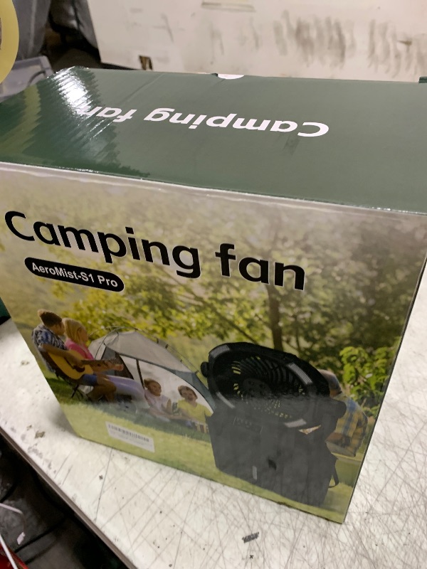Photo 1 of Misting Fan Portable Camping Fan 42800mAh Rechargeable with Remote Control, 3 LED Light & Stepless Speed Control & Cooling Spray with 6L Bucket, Timer Function, Portable Handle, Rotating Hanging Hook