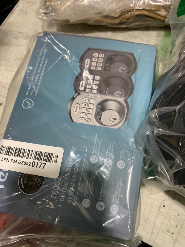 Photo 1 of TEEHO TE002 Fingerprint Door Lock - Keyless Entry Door Lock - Electronic Keypad Deadbolt - Smart Locks for Front Door - Auto Lock - Easy Installation - Satin Nickel