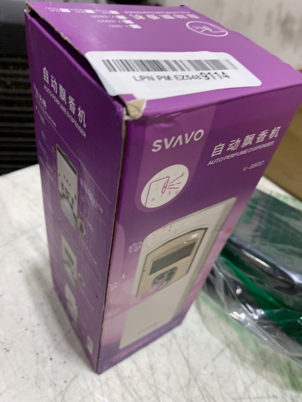 Photo 1 of SVAVO Automatic LCD Fragrance Dispenser - Wall Mount/Free Standing ABS Auto Air Freshener Dispenser Programmable Aerosol Spray Perfume Dispenser (Black, LCD)