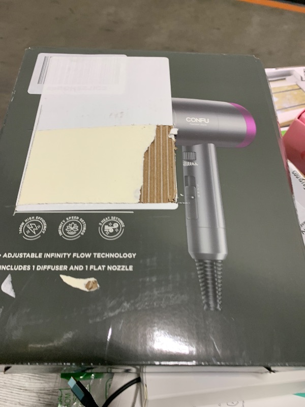 Photo 1 of Hair Dryer, CONFU Blow Dryer with Diffuser, 21000PRM Professional Hairdryer, Portable Lightweight Fast Drying Negative Ionic Blow Dryer, Hair Diffuser for Curly Hair for Home Travel
