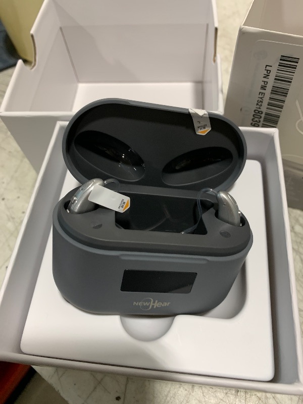 Photo 1 of Rechargeable OTC Hearing Aids for Seniors & Adults ?NewHear ?16-Channel Digital Sound, Smart Noise Cancellation, Super Mini Invisible BTE Design, Charging Case, 5-Day Battery, Light Gray