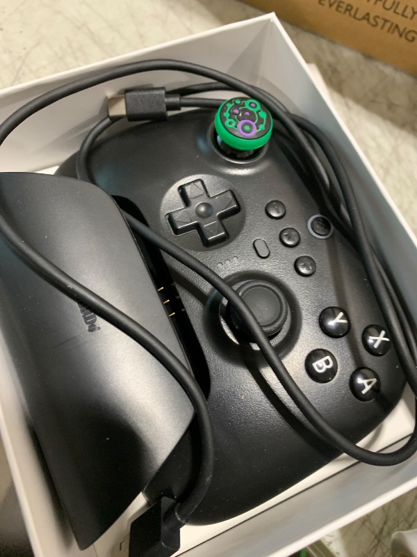 Photo 1 of 8Bitdo Ultimate Bluetooth Controller with Charging Dock, 2.4g Wireless Pro Gamepad with Back Buttons, Hall Joystick, Motion Controls and Turbo Function for Switch/Switch 2, Steam Deck & PC Windows (Black)