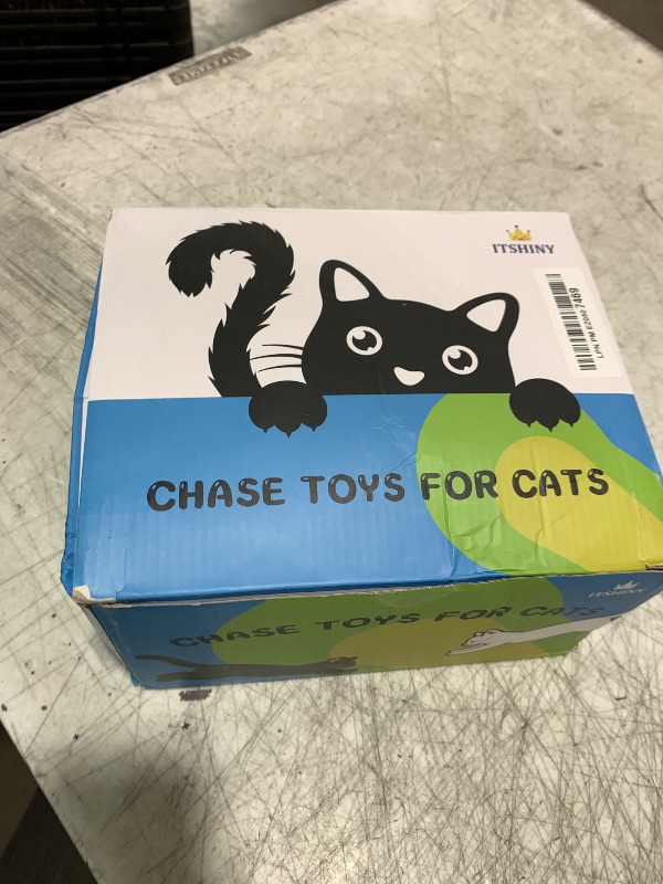 Photo 1 of ITSHINY Upgrade Interactive Cat Toys - Automatic Cat Toys for Bored Indoor Adult with Remote Control, 3 Speeds, Indoor Cat Chase Hunting Feather Toys for Fitness, Playtime & Energy Release (Sky Blue)