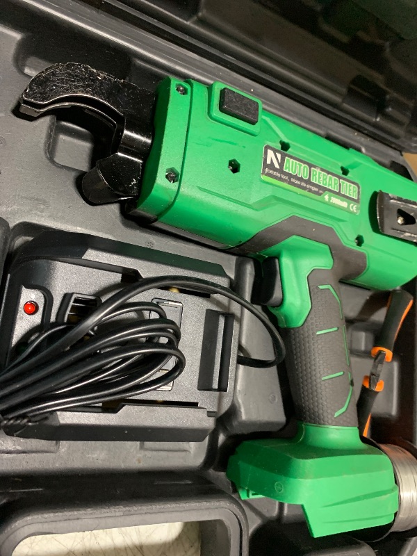 Photo 1 of NEWTRY Cordless Rebar Tie Automatic Rebar Tying Gun Portable Steel Tie Tool with 2pcs 2000mAh Rechargeable Batteries for ?0.3"-1.33" Rebar