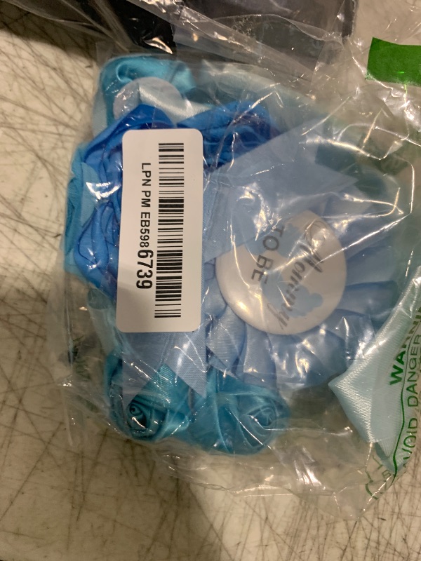 Photo 1 of GDTO8820 CoolerthingsDG, 3pcs 2 badges and a belt Blue, Baby Blue Maternity Sash & Daddy to Be Corsage Set - Baby Shower Sash Baby Boy Pregnancy Sash Keepsake Baby Shower Flower Belly Belt
