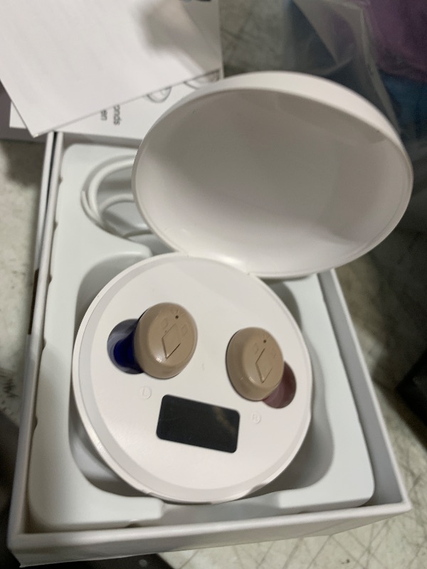 Photo 1 of Rechargeable Hearing Aids for Seniors with Hearing Loss,Digital Hearing aid with Smart Noise Reduction chip,Clear Sound Quality and Comfortable Wearing,Battery level display,Super-Mini, Auto-On/Off