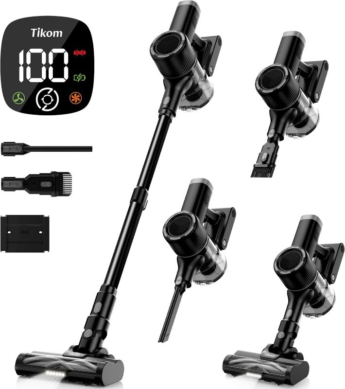 Photo 1 of Tikom Cordless Vacuum Cleaner for Home, 40000Pa/450W Stick Vacuum with Charging Wall Dock, Anti-Tangle, Lightweight Handheld Vacuum for Pet Hair, Hard Floor, Carpet, V450