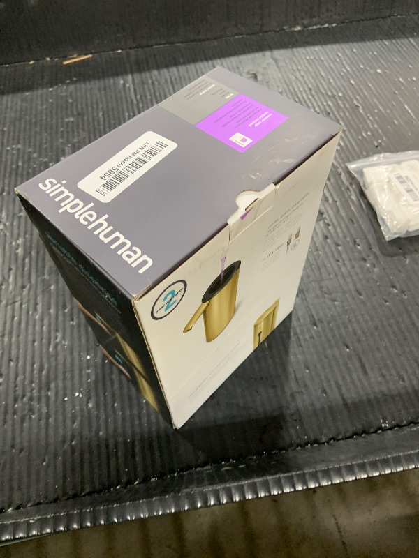 Photo 1 of simplehuman 9 oz. Touch-Free Automatic Rechargeable Sensor Pump, Brass Stainless Steel, New