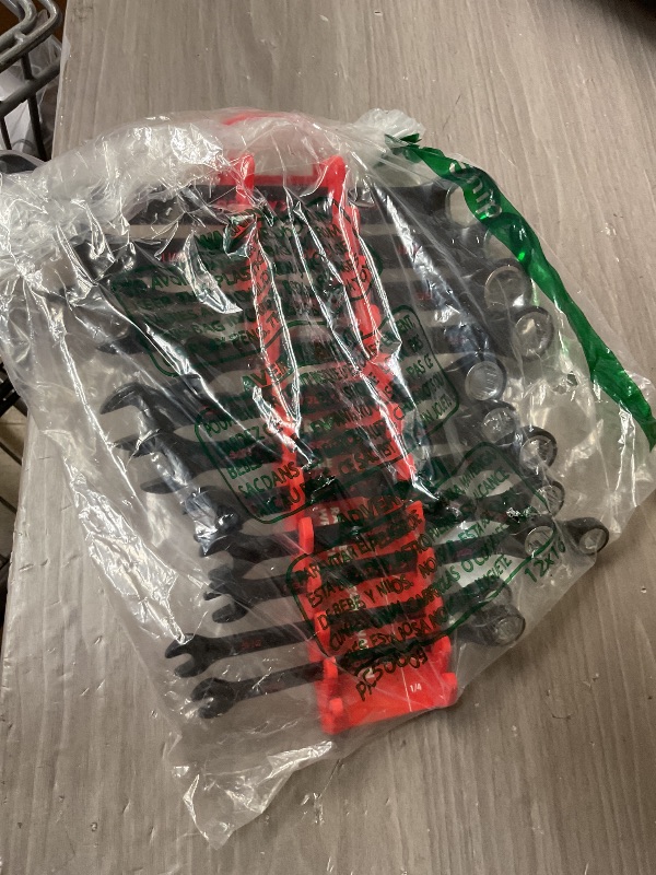 Photo 1 of ARROW 24PCS Ratcheting Wrench Set Metric and Standard, Anti-Slip 6-18mm & 1/4"-3/4" Combination Ratchet Wrench Set with 2 Magnetic Tool Holders, CRV Material, 72-Teeth, Easy to Carry & Store