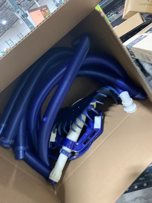 Photo 1 of VINGLI Pool Vacuum Cleaner Automatic Sweeper Swimming Pool Creepy Crawler Vacuum with 33FT Hoses (Navy Blue&White)