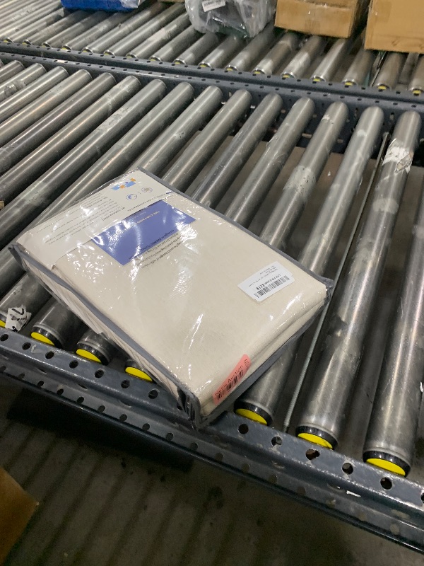 Photo 1 of 100% Blackout Shield Linen Blackout Curtains for Bedroom 84 Inches Long, Back Tab/Rod Pocket Living Room Drapes, Thermal Insulated Blackout Curtains 2 Panels Set, 50" W x 84" L, Cream