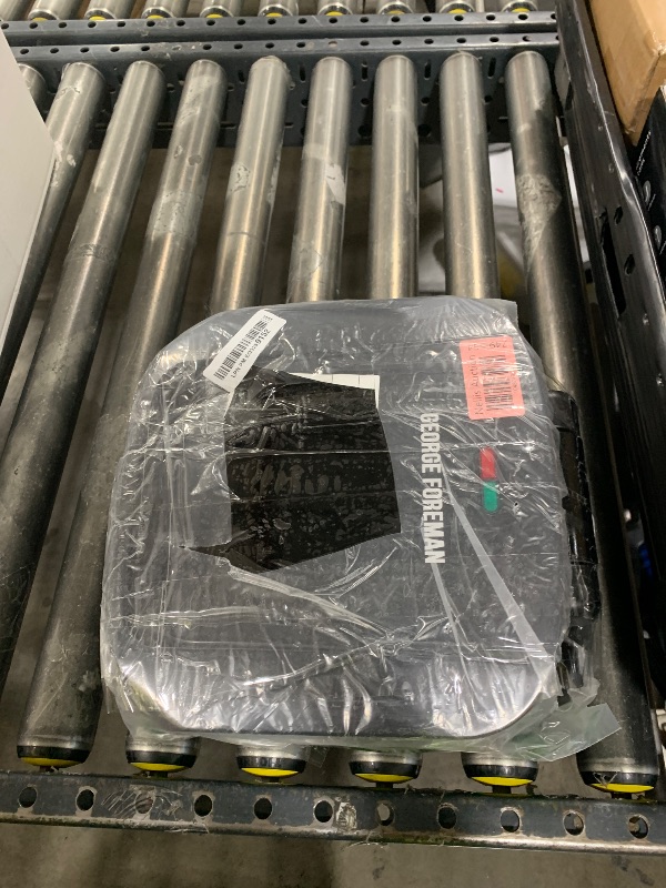 Photo 1 of George Foreman 4-Serving Removable Plate Electric Grill and Panini Press, George Tough Non-Stick Coating, Drip Tray Catches Grease, Black