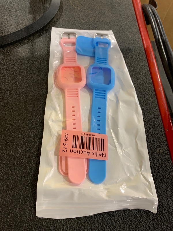 Photo 1 of GudCoaks Silicone Bracelet for Tile by Life360 Mate (2024) Tracker, 2 Pack Waterproof Protective Hidden Holder for Tile Mate 2024/2022, Adjustable Watch Band for Kids/Child/Teen/Elderly, Pink+Blue