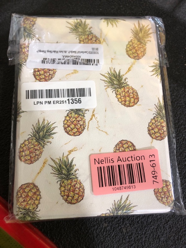 Photo 1 of Case for 6.8" Kindle Paperwhite (11th Generation-2021) and Kindle Paperwhite Signature Edition, Lightweight Durable PU Leather Cover with Auto Wake/Sleep, Pineapple