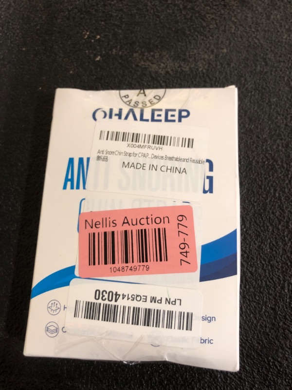Photo 1 of OHALEEP Chin Strap for Sleeping Comfortable Stop Snoring Solution, Snore Stopper Adjustable, Anti Snoring Devices Breathable and Reusable, Anti Snore Chin Strap for CPAP Users, Black, M