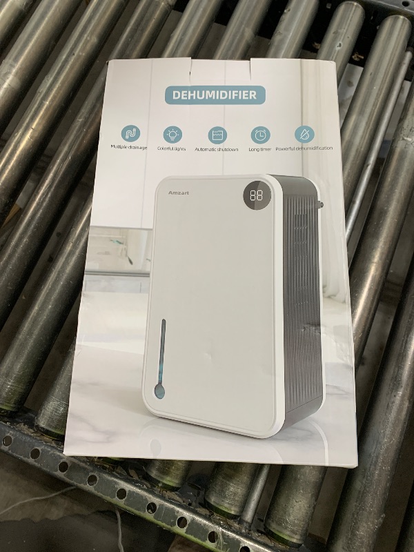 Photo 1 of Dehumidifiers for Home (1000 sq.ft), 98 OZ Dehumidifier for Basement, Auto Shut Off Dehumidifiers, Digital Display, Drain Hose, 7 Colors Light