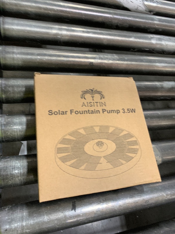 Photo 1 of AISITIN 3.5W Solar Fountain, Solar Powered Fountain Pump with 6 Nozzles, Solar Birdbath Fountains for Bird Baths, Garden Decoration, Ponds, Fish Tank and Aquarium