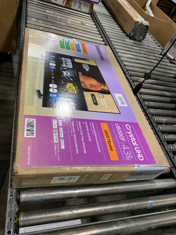 Photo 1 of Samsung 43-Inch Class Crystal UHD U8000F 4K Smart TV (2025 Model) Endless Free Content, Crystal Processor 4K, MetalStream Design, Knox Security, Alexa Built-in