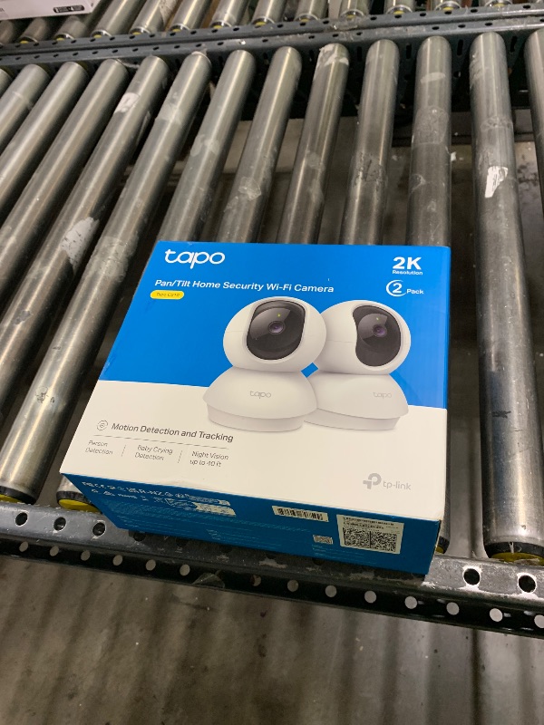 Photo 1 of TP-Link Tapo 2K Pan/Tilt Security Camera for Baby Monitor, Dog Camera w/Motion Detection, 2-Way Audio, Siren, Night Vision, Cloud & SD Card Storage, Works with Alexa & Google Home, 2-Pack (C210P2)