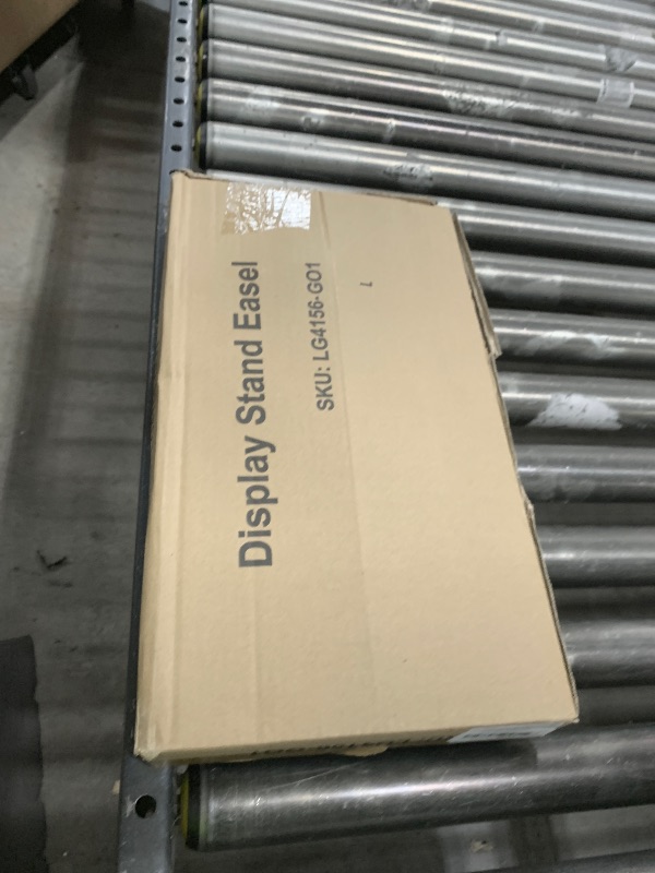 Photo 1 of Gold Easel Stand for Sign,Adjustable Easel Dispaly Stand, Metal Easels for Displaying Pictures,Easels for Wedding Poster Holder,Display Stand with Chain Support